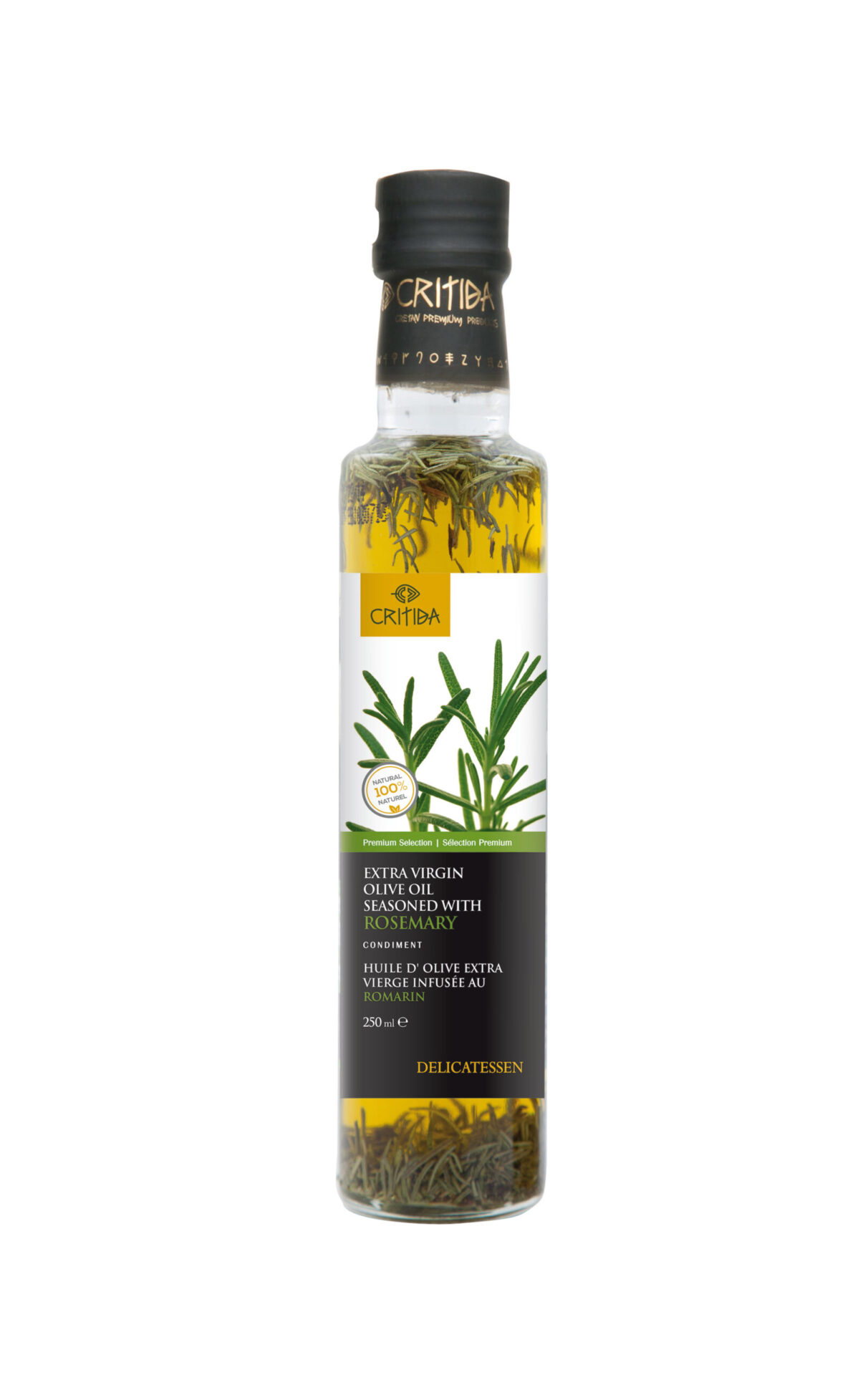 оливковое масло EVOO со вкусом розмарина с острова Крит, Греция
