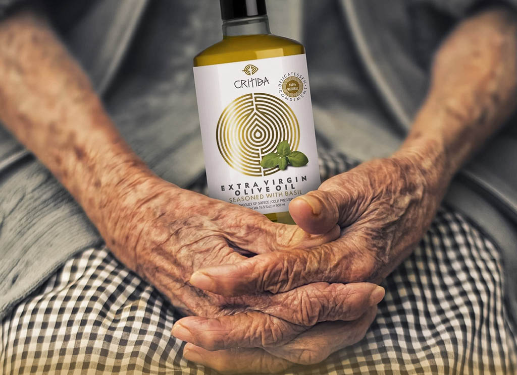 Produktion von nativem Olivenöl extra auf der griechischen Insel Kreta