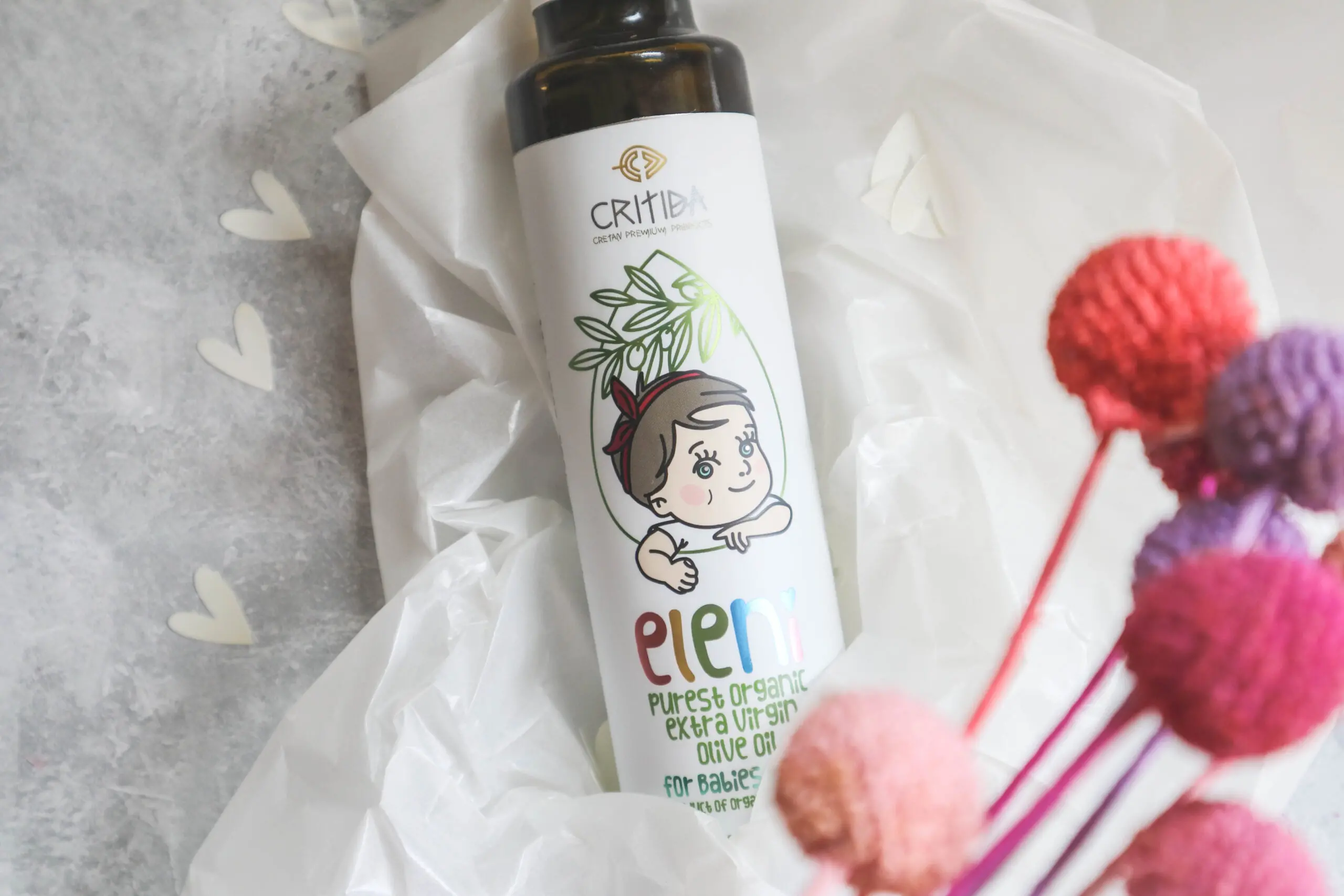 organic extra virgin olive oil for babies and kids from Crete