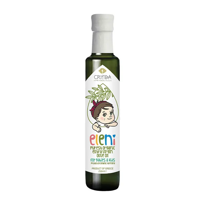 najczystsza organiczna oliwa z oliwek z pierwszego tłoczenia dla niemowląt i dzieci z Krety w Grecji
