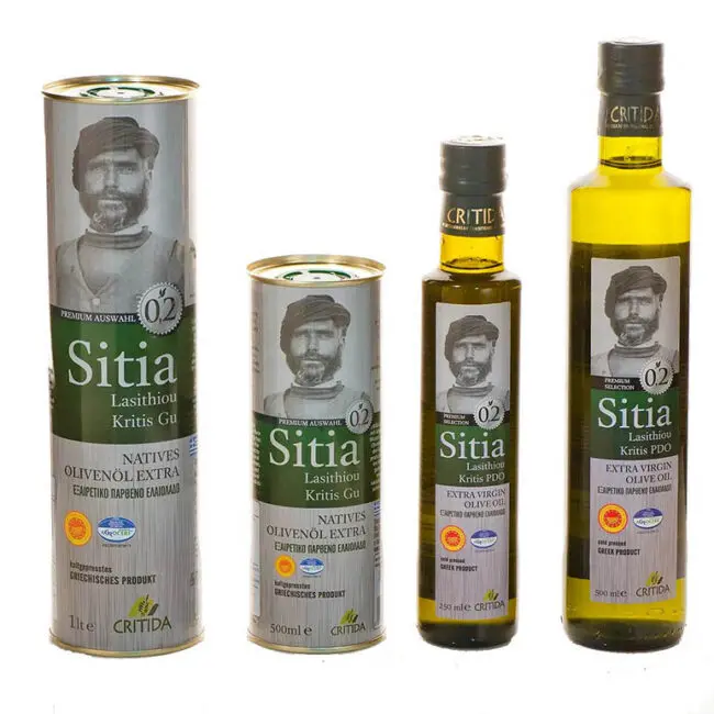 Sitia DOP - olio extra vergine di oliva (EVOO) di Creta Grecia