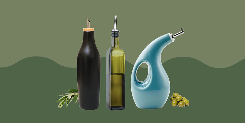 olivolja dispensrar och flaskbehållare